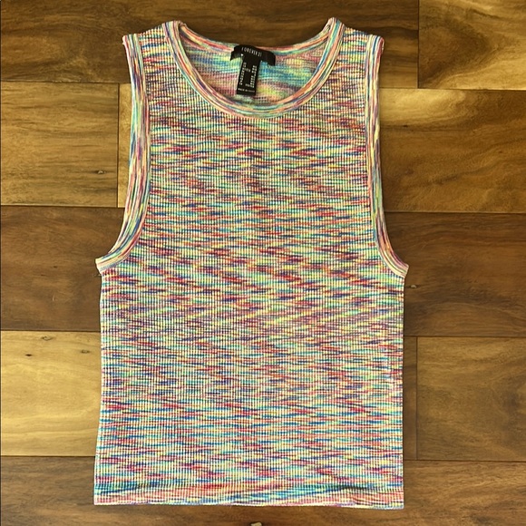 Forever 21 Tops - Funky Rainbow Space-dye Tank Top size M/L EUC